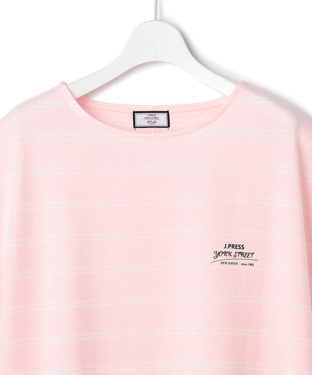 J.PRESS YORK STREET 【WOMEN】キャップスリーブ ボーダーTシャツ ピンク系1