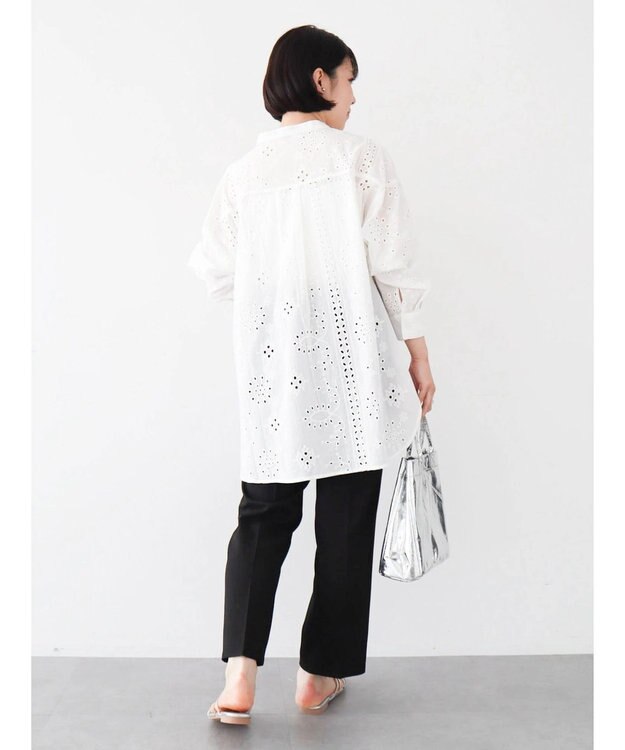 Green Parks ・ＳＵＧＡＲ　ＳＰＯＯＮ　刺繍レースシャツチュニック Off White