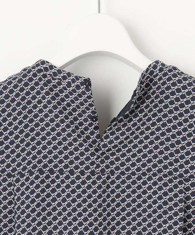 J.PRESS LADIES 【2WAY】幾何プリント ボウタイ カットソー ネイビー系5