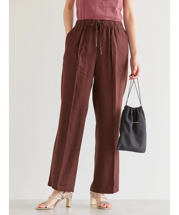 AMERICAN HOLIC リネンブレンドワイドイージーパンツ Brown