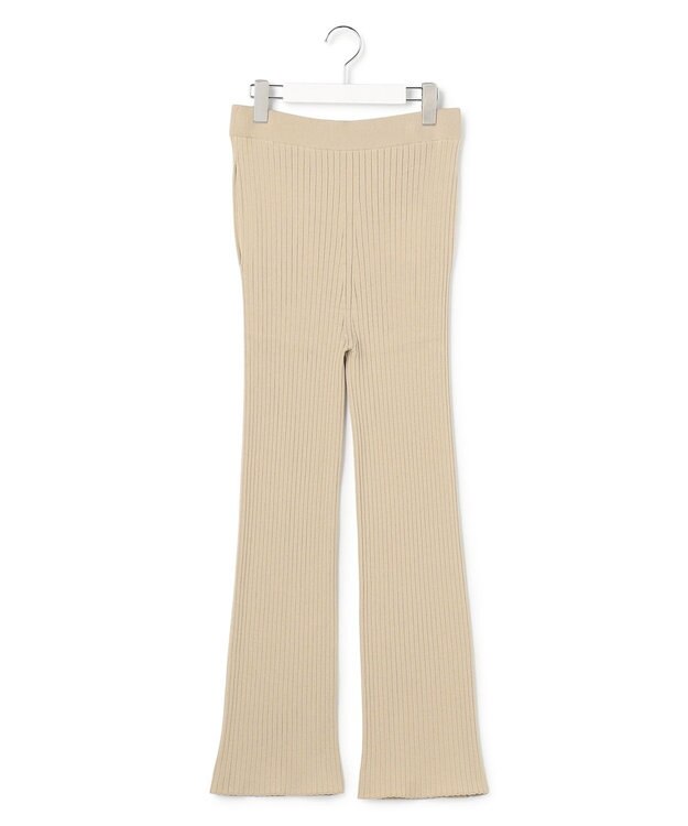 23区 L 【SLOW/一部店舗限定】ホールガーメント リブニット パンツ ベージュ系