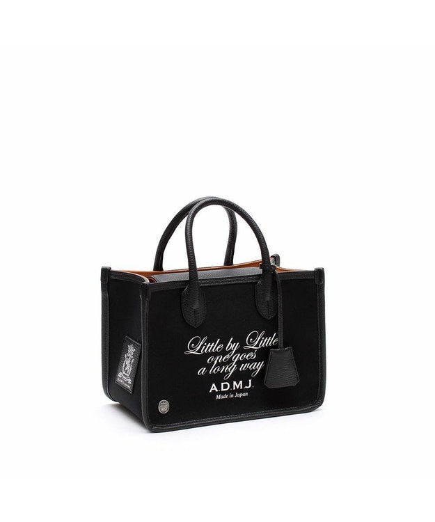 A.D.M.J. 【ファブリック】オフィサー/イタリアンファブリックヘリ巻きトートS ブラック