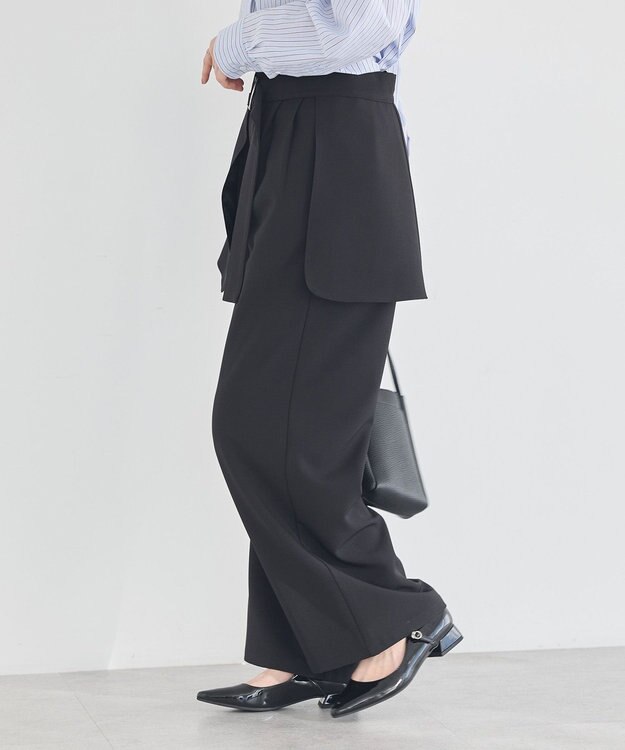 earth music&ecology 【予約】【2WAY】ラップスカート付きパンツ ブラック