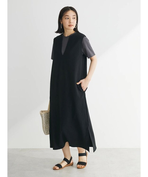 Green Parks 汗染み防止クルーネックＴシャツ Dark Gray