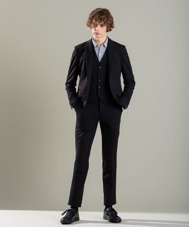 JOSEPH HOMME ウーステッドモックロディ ジャケット ブラック系