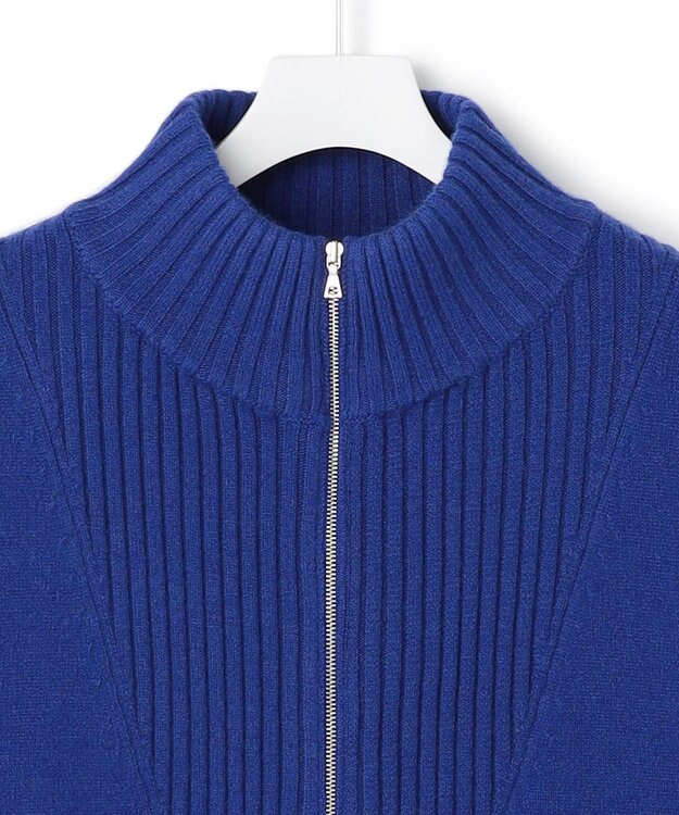 J.PRESS YORK STREET 【UNISEX】:ウールカシミヤ ハーフジップニット ブルー系