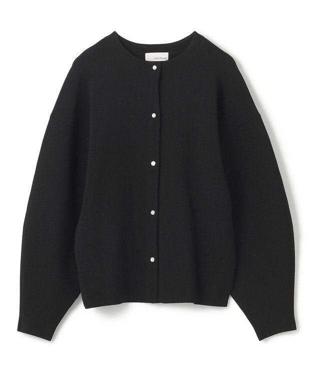 uncrave 【洗える】スムースニット カーディガン（uncrave WHITE） ブラック