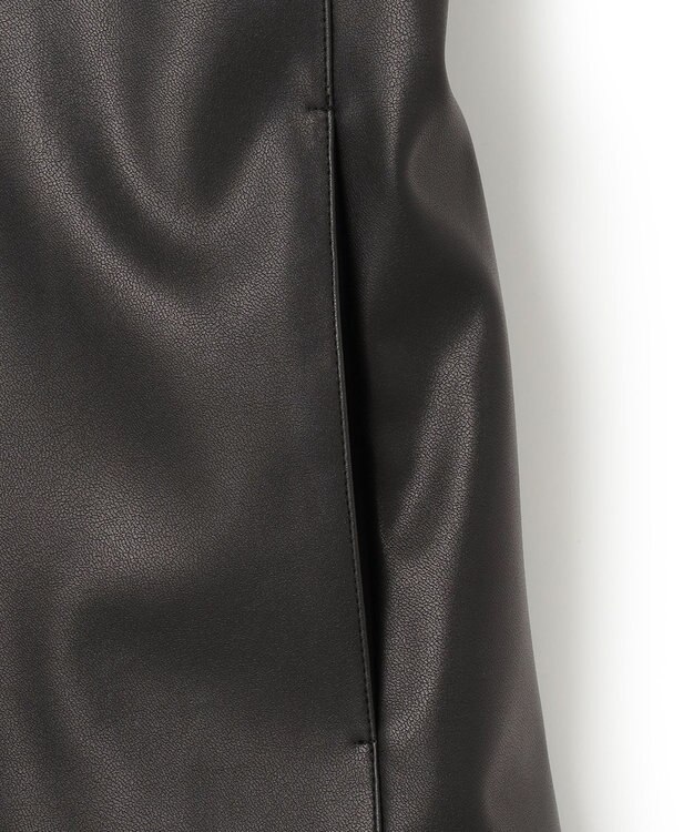 ICB フェイクレザー ベスト ブラック系