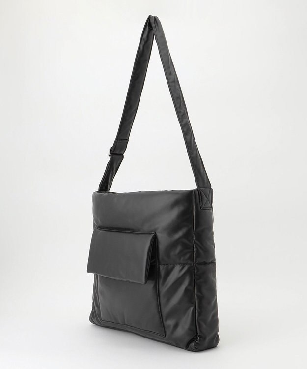 JOSEPH HOMME シンセティックソフトレザー　ワンショルダー バッグＬサイズ ブラック系