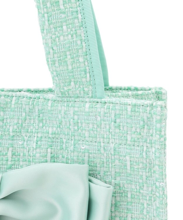 TOCCA 【キャンセル分販売！】【A4サイズ対応】COLOR OF GLORY CUSTOMIZED BAG カスタマイズ トートバッグ グリーンツイード×大リボン