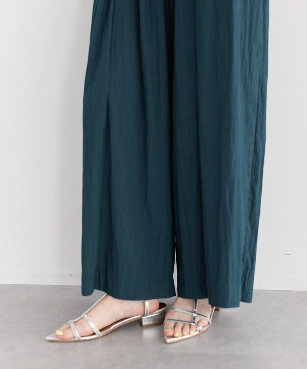 YECCA VECCA 【UVカット/遮熱/接触冷感】COOLタックワイドパンツ Blue Green