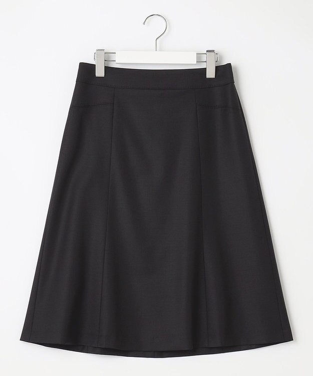23区 S 【セットアップ対応】ファインネスウール フレア スカート ブラック系