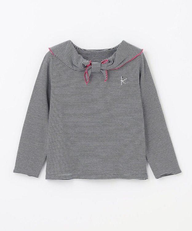 組曲 KIDS 【110-140cm】セーラーリボン Tシャツ ネイビー系1