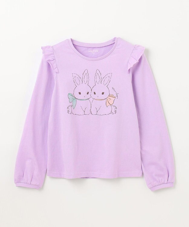 ANY KIDS 【WEB限定】7days プリント Tシャツ ラベンダー×ウサギ
