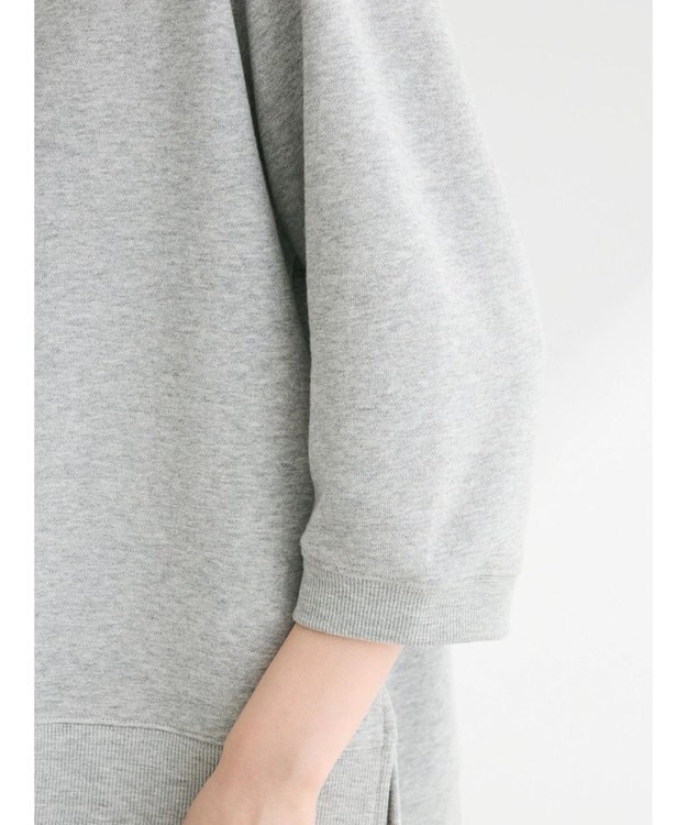 Green Parks ボートネックラメミニ裏毛プルオーバー Gray Mixture