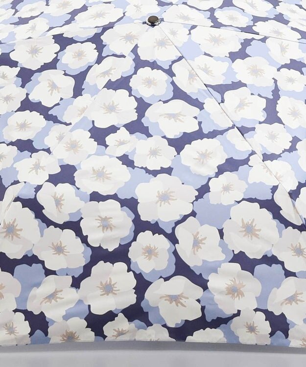 AURORA Blao（ブラオ）超耐風 花柄オールシーズン傘（折りたたみ・55㎝） サックス