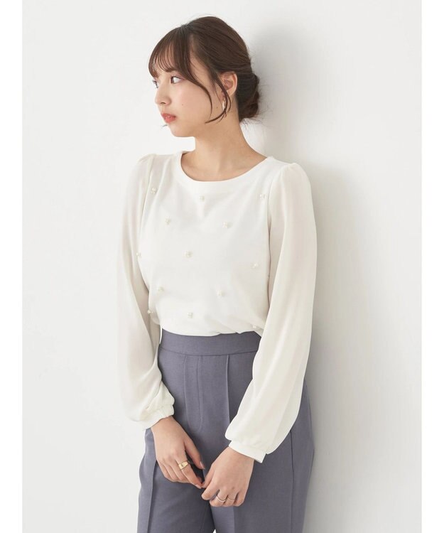 earth music&ecology パールポイントプルオーバー Off White