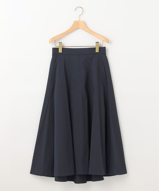 組曲 【洗える】C/Nyブロード スカート ネイビー系
