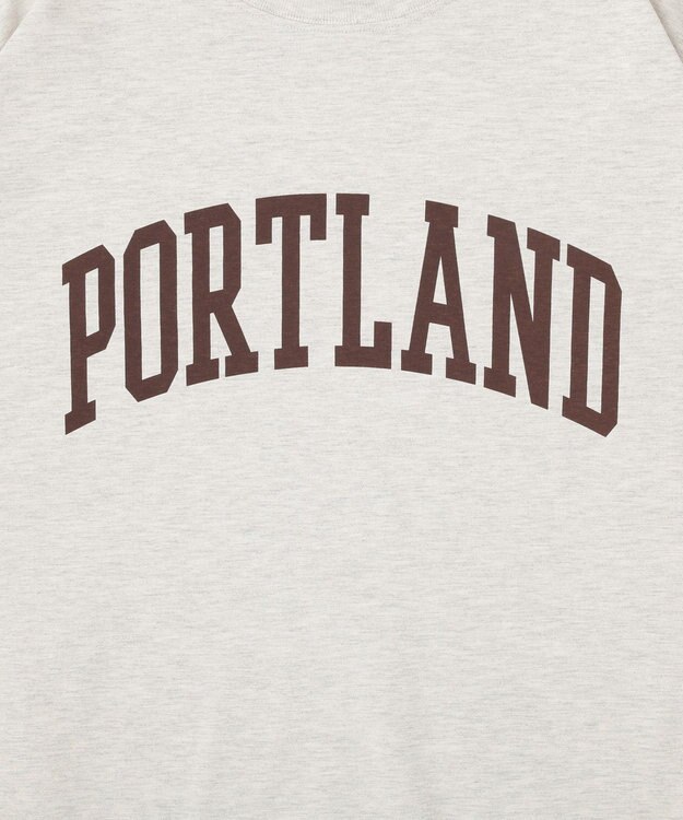 AMERICAN HOLIC PORTLAND裾ラウンドTシャツ Oatmeal