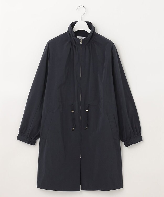 J.PRESS LADIES L 【洗える・撥水】マイクロタフタ ロング コート ネイビー系