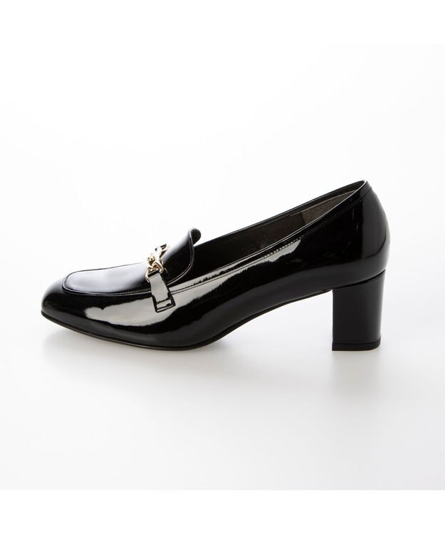 Riz raffinee <Riz raffinee>ビットヒールアップローファー ブラックエナメル