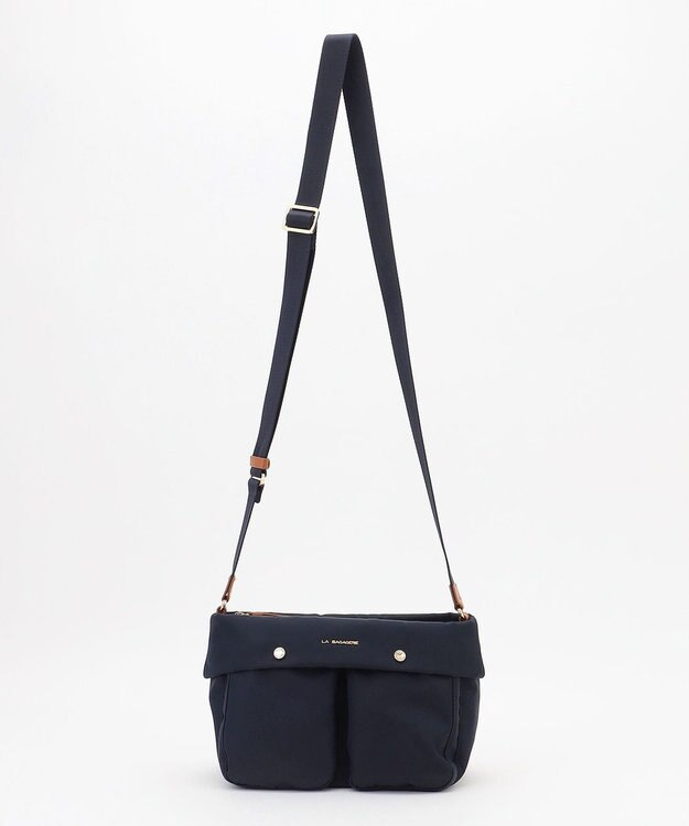 LA BAGAGERIE ダブルフロントポケットショルダー ネイビー