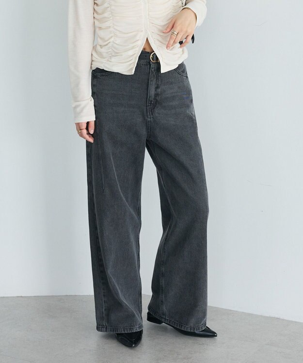 CRAFT STANDARD BOUTIQUE ストレートワイドデニムパンツ Gray