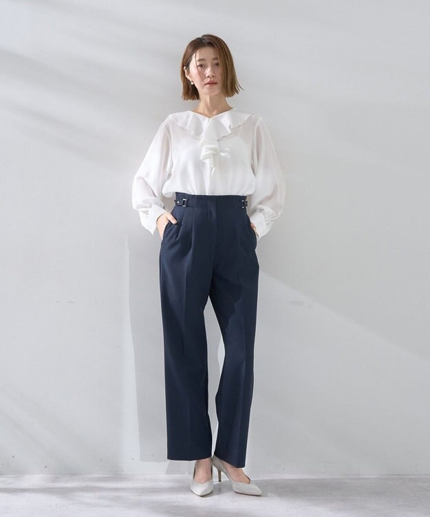 YECCA VECCA ラッフルブラウス White