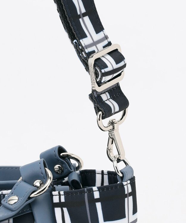 Y'SACCS ドローイングチェック2WAYミニトート ネイビー