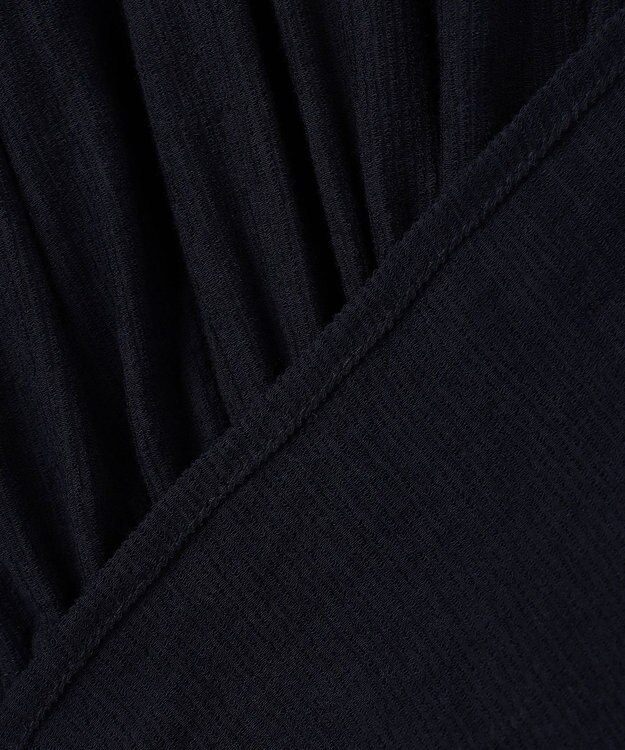 組曲 【先行予約】シアーリンクルクロス ティアードブラウス ネイビー系