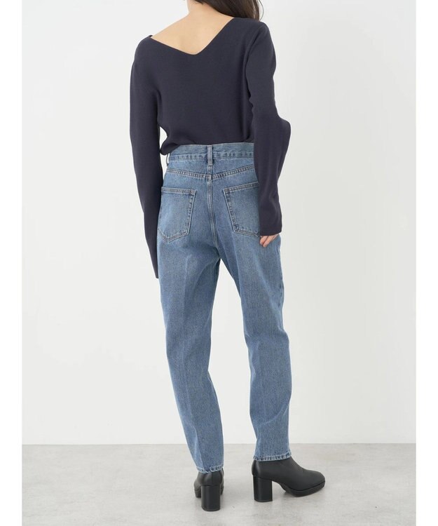 earth music&ecology センタープレスデニムパンツ Light Indigo