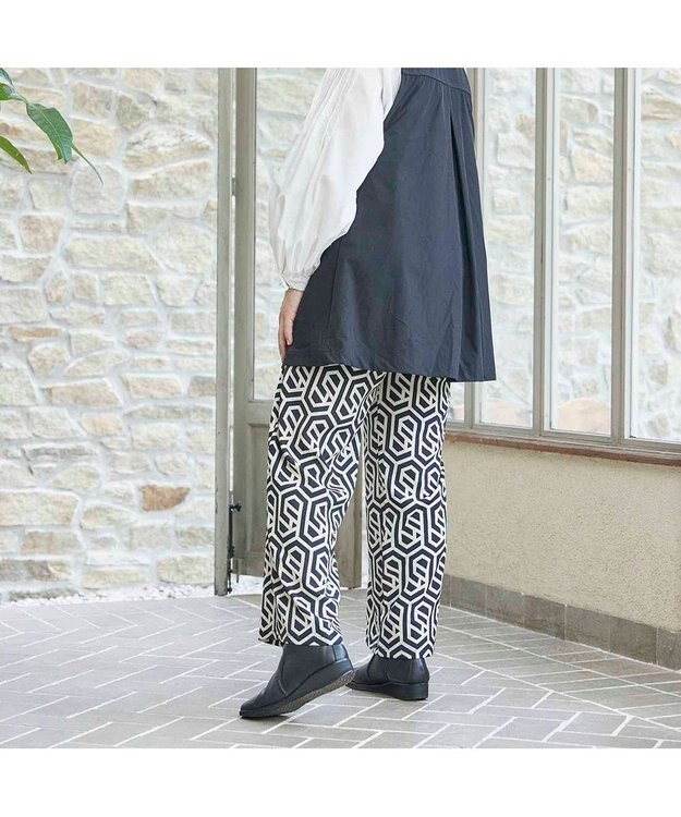 MODE ET JACOMO <D'ICI>スクエアトゥフラットブーツ ブラック