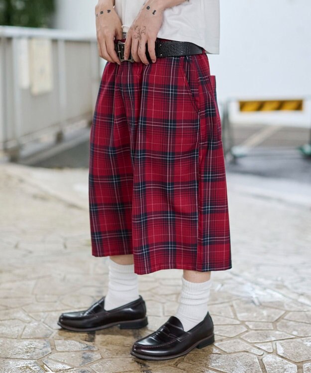 WEGO バギーチェックショーツ レッドチェック1