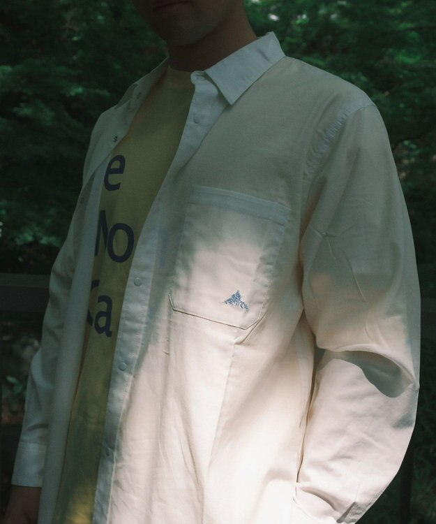 SHARE PARK MENS 【UVカット・撥水・ストレッチ】イージーデニムレギュラーカラーシャツ アイボリー系