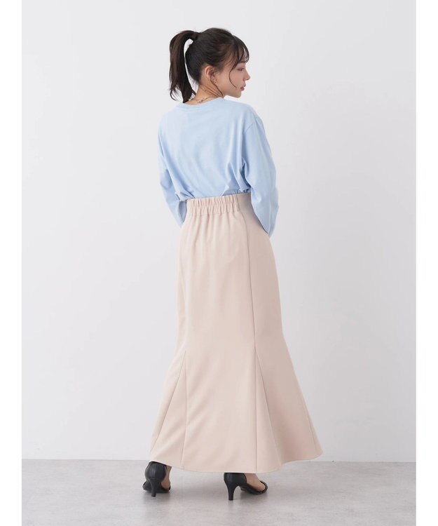earth music&ecology フレアマーメイドスカート Light Beige