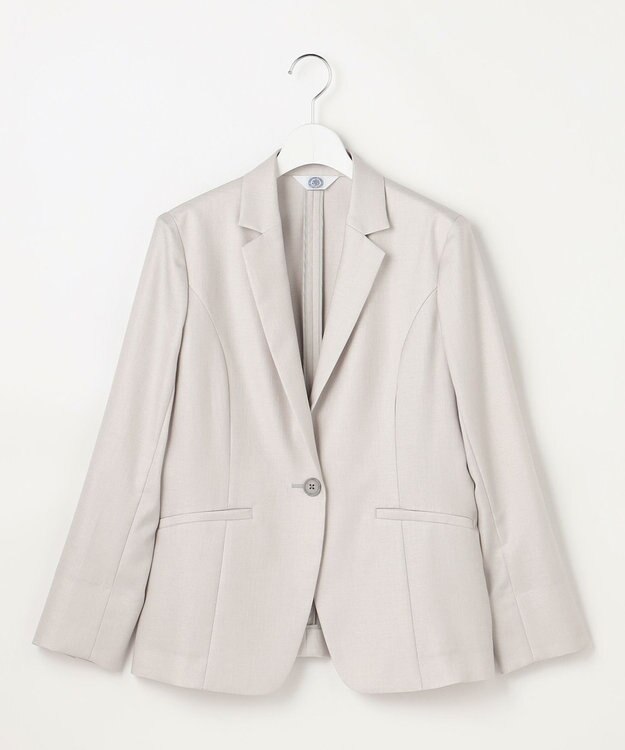 J.PRESS LADIES L OXIJEWEL ストレッチ テーラード ジャケット ライトグレー系