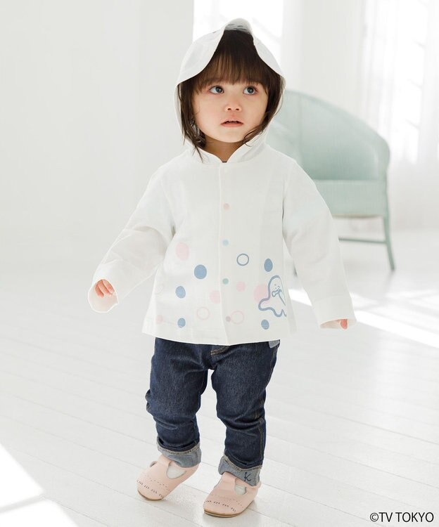 組曲 KIDS 【UVケア】【80-100㎝】シナぷしゅシャボン パーカー オフホワイト