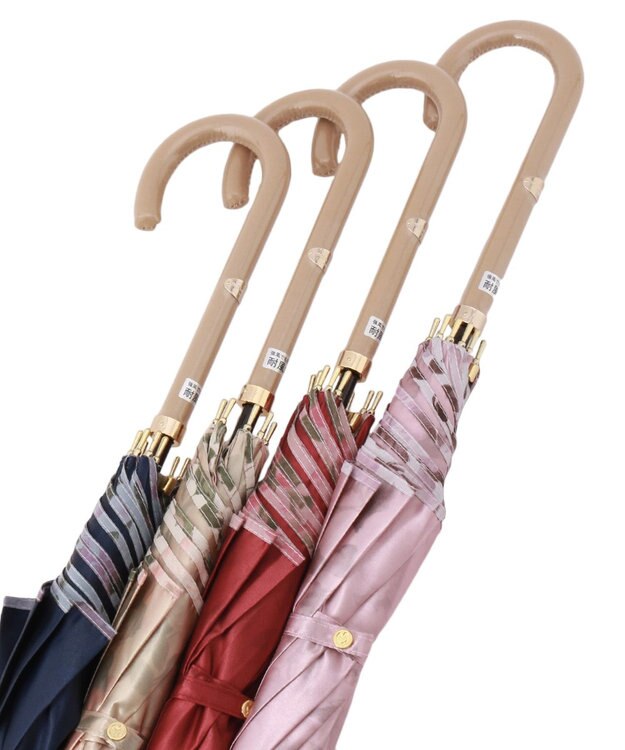 MOONBAT mila schon (ミラショーン) 長傘 内側花プリント ピンク