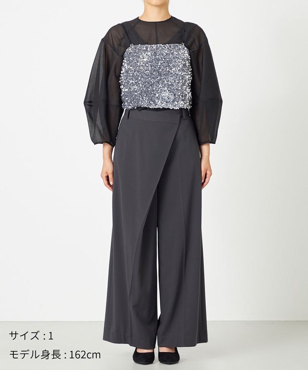 NAVE 【Nave・洗える】スパンコール ビスチェ シルバー系