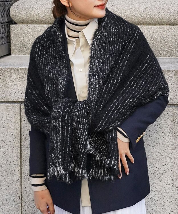 muto アルパカウールストール m-alp-black