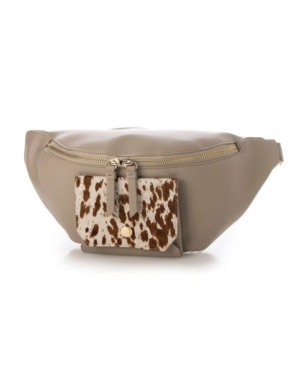 UNBILLION カカトゥ kakatoo / カウヘアポケットボディバッグ ライトグレー