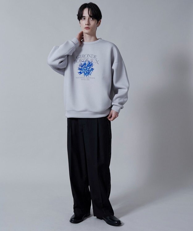 WEGO KEEPWARM　グラフィックプルオーバー ライトグレー