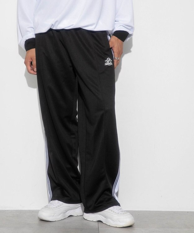 WEGO 別注FILAライントラックパンツ ブラック