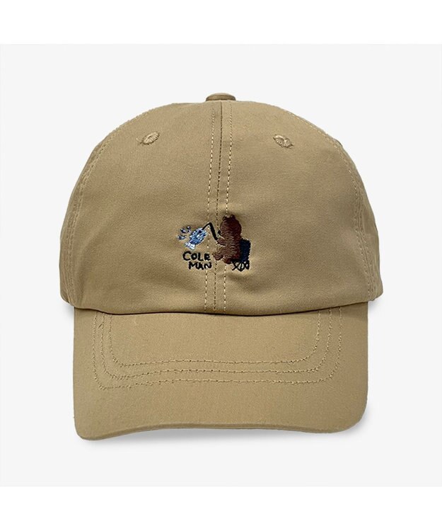 林八百吉商店 Coleman　キッズ  くまさん刺繡ツイルキャップ ベージュ