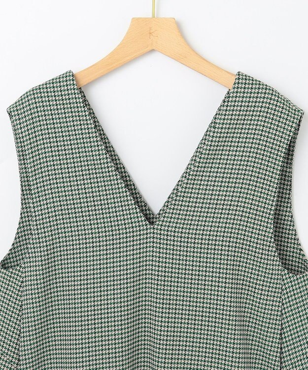 組曲 S チドリツイル ジャンパーワンピース グリーン系3