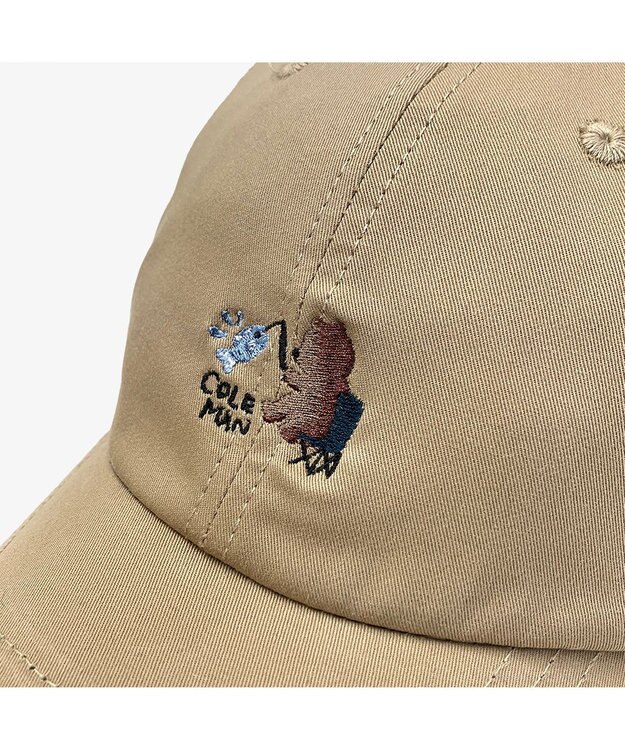 林八百吉商店 Coleman　キッズ  くまさん刺繡ツイルキャップ ベージュ