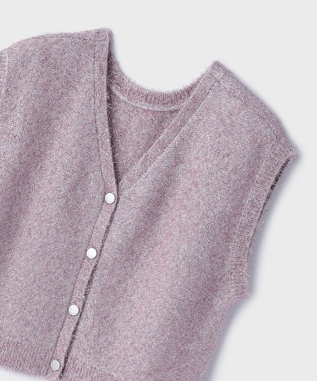 GRACE CONTINENTAL ショートフェザーニットトップ ピンク