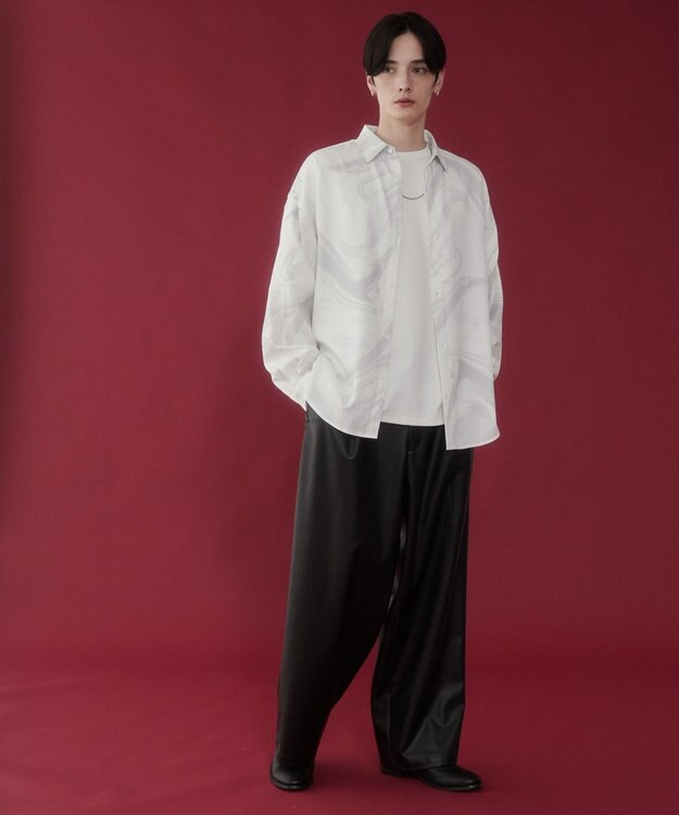 WEGO アムンゼンパターンBIGシャツ（LS） 柄1