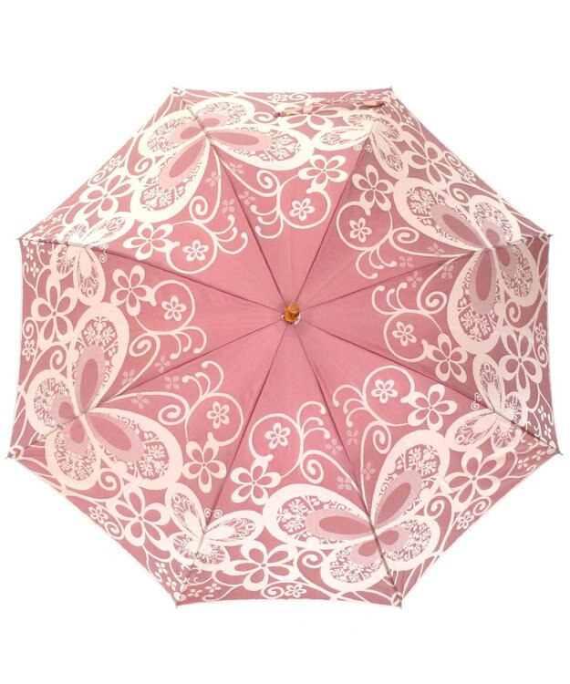 槇田商店 Kirie 蝶々 ワインレッド 長傘 ワイン