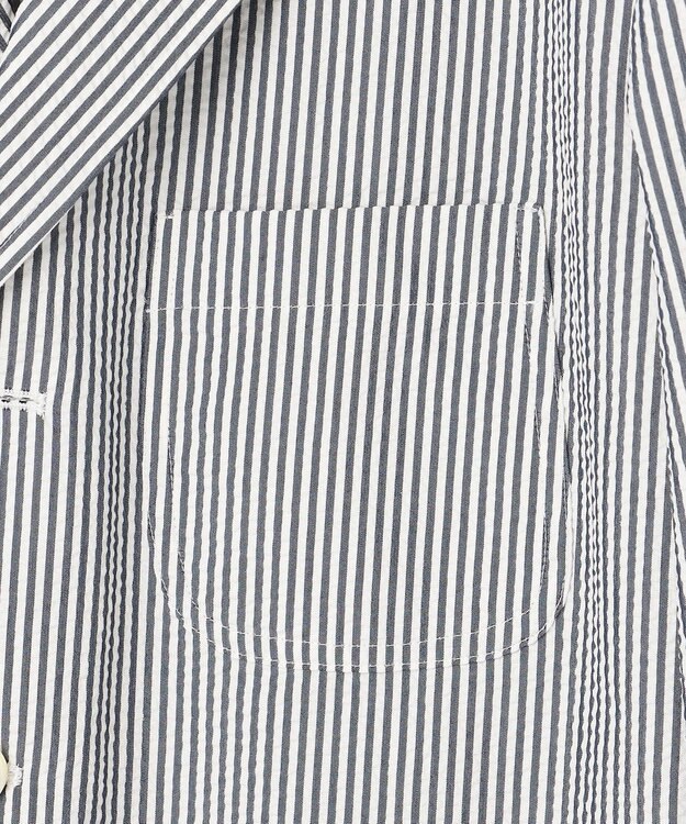 J.PRESS MEN 【J.PRESS ORIGINALS】Silk Seersucker 3B Sack Jacket / Japan Made ネイビー系1